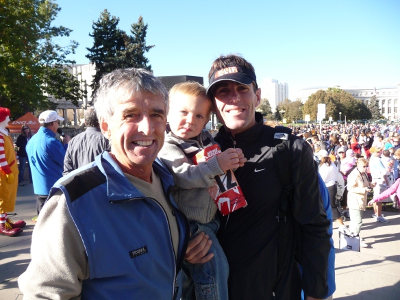 1972 Olympic Gold Medalist Frank Shorter, Dylan and me.